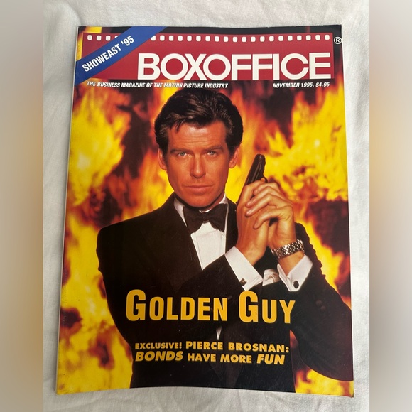 Vintage - BOX OFFICE Magazine - November 1995 - Pierce Brosnan - Picture 1 of 8